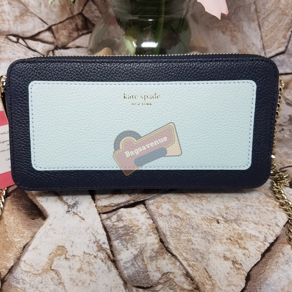 Margaux Blue Glow Double Zip Crossbody Kate Spade